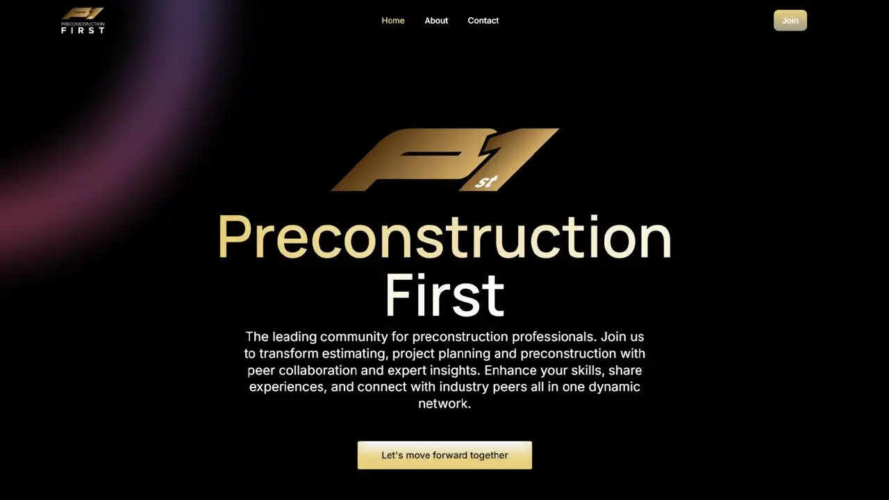 Preconstruction First project